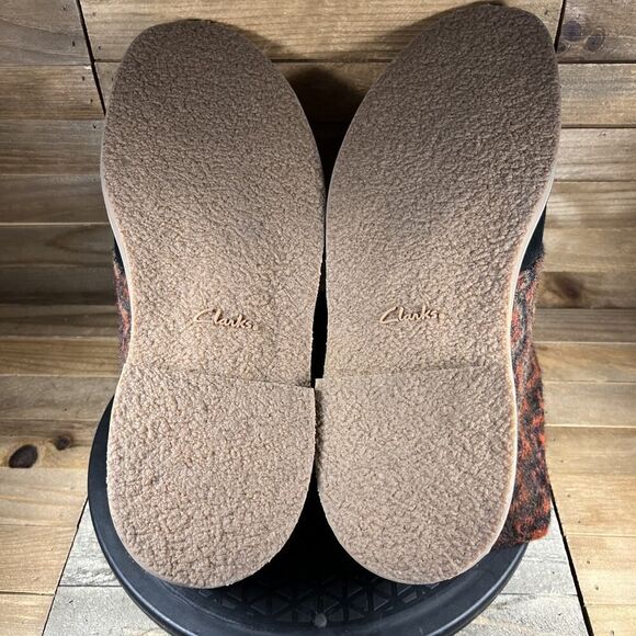 Clarks Mens Size 13 Desert Chukka Boots Black/Orange Wool & Suede Casual NWOB - Picture 10 of 11